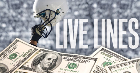 Live Lines, betting lines, live odds, football lines, sports betting odds